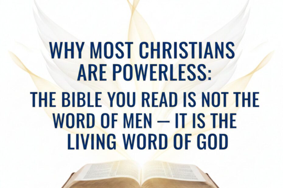 Bible is not the word of men but word of God
