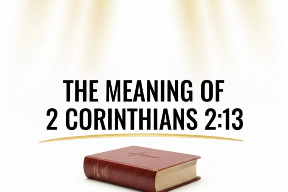 Meaning of 2 Corinthians 2 13